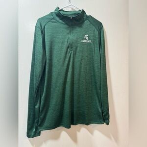 Men’s BSN Sports Spartan Baseball Quarter-Zip Pullover – Size L